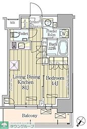 ParkAxis渋谷神山町 1LDKの間取図画像