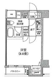 ルフレプレミアム芝公園 1Kの間取図画像
