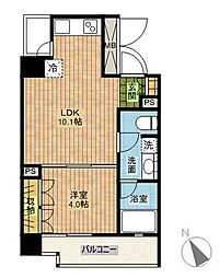 パークアクシス渋谷桜丘WEST 1LDKの間取図画像