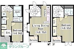 ベルメゾン 2LDKの間取図画像