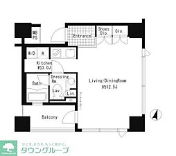 パークアクシス渋谷神南 1Kの間取図画像