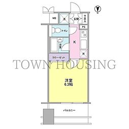 プロスペクトグラーサ広尾 1Kの間取図画像