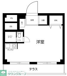 ボーン赤坂 ワンルームの間取図画像