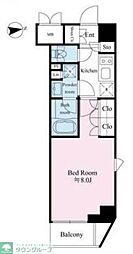 ORETERRACE馬込 1Kの間取図画像