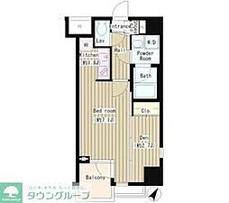 whitefront 1Kの間取図画像
