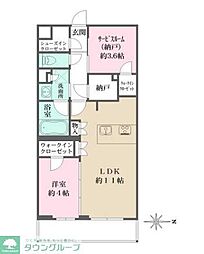 目黒区緑が丘1丁目マンション 1SLDKの間取図画像