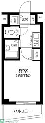 グランド・ガーラ五反田 1Kの間取図画像