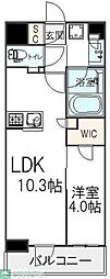 オープンレジデンシア新宿ザ・ハウス 1LDKの間取図画像