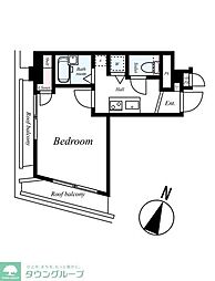 エクセリア都立大 1Kの間取図画像