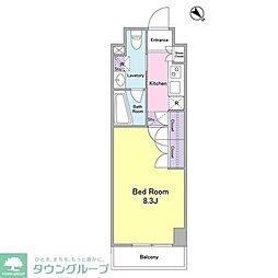 ケリア西馬込アジールコート 1Kの間取図画像