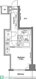 ザ・パークハビオSOHO祐天寺 ワンルームの間取図画像