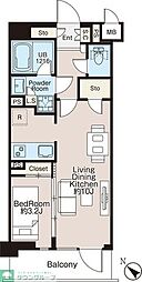 世田谷区三宿1丁目マンション 1LDKの間取図画像