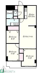 上目黒パークマンション 3LDKの間取図画像