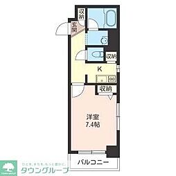 エスティメゾン品川シーサイド2 1Kの間取図画像