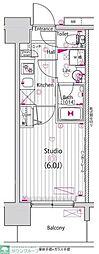 ガーラ・プレシャス大森 1Kの間取図画像