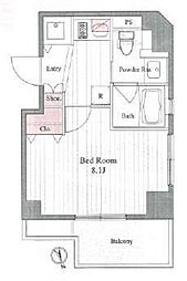 クリオ戸越銀座壱番館 1Kの間取図画像