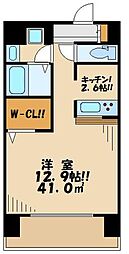 ParkCube東品川 1Kの間取図画像