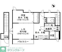 サニーホームズ 1LDKの間取図画像