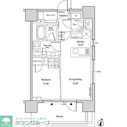 ザ・パークハビオ代々木 1LDKの間取図画像