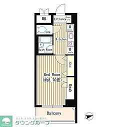 協和高輪マンション 1Kの間取図画像
