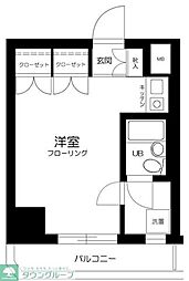 マートルコート中目黒第2 ワンルームの間取図画像