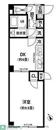 プレール代々木公園 1DKの間取図画像