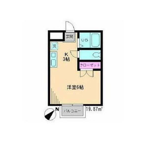 東京都練馬区平和台4丁目(賃貸アパート1R・2階・19.87㎡)の写真 その2