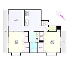 東京都板橋区赤塚新町1丁目（賃貸マンション2LDK・2階・55.82㎡） その2