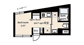 東京都北区赤羽西4丁目（賃貸マンション1R・4階・18.42㎡） その2