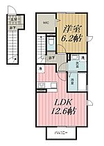 ラ・リアンＤ棟  ｜ 千葉県千葉市若葉区小倉町（賃貸アパート1LDK・2階・48.44㎡） その2