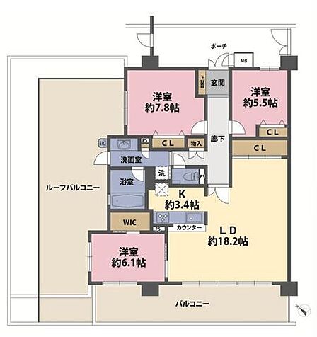 3LDK 間取り