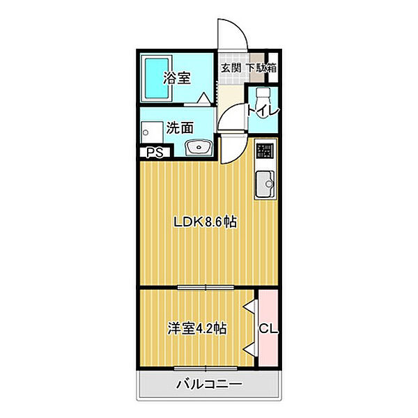 エトワールセレスト茨木 ｜大阪府茨木市中穂積2丁目(賃貸アパート1LDK・1階・30.65㎡)の写真 その2