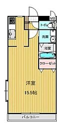 ペティート ワンルームの間取図画像