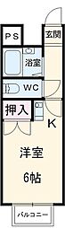 ウィンダム ワンルームの間取図画像