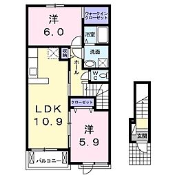 サンリット2 2LDKの間取図画像
