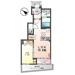 ソラーレ(東松山市松山町 アパートII期新築工事) 1LDKの間取図画像