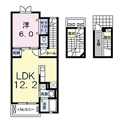 アイフリーデ 1LDKの間取図画像