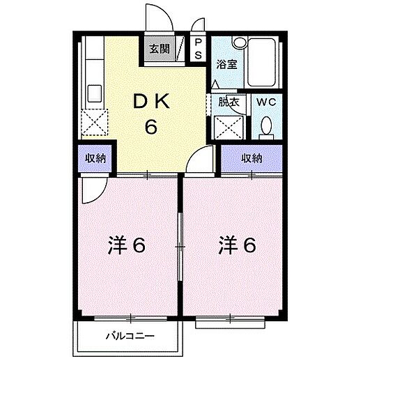 エルディム・城西A 203｜埼玉県行田市城西３丁目(賃貸アパート2DK・2階・39.74㎡)の写真 その2