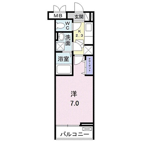 サクラーレ 101｜埼玉県熊谷市万平町１丁目(賃貸アパート1K・1階・26.09㎡)の写真 その2