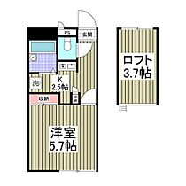 あすなろ 203 ｜ 埼玉県熊谷市石原（賃貸アパート1K・2階・19.80㎡） その2