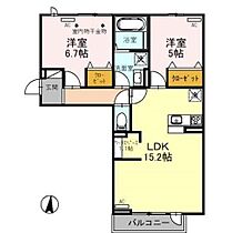 D－room高坂弐番町 207 ｜ 埼玉県東松山市大字高坂844（賃貸アパート2LDK・1階・62.62㎡） その2