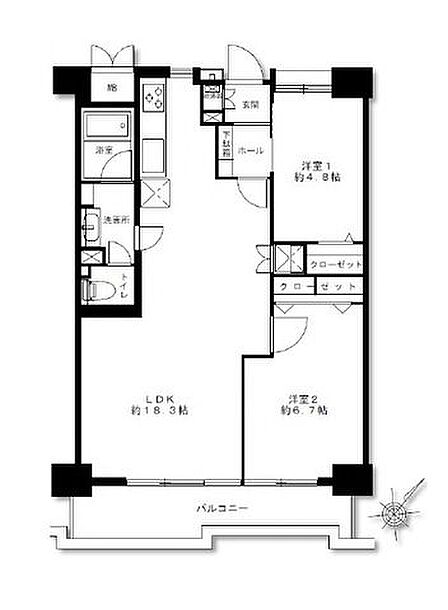 こちらの物件は廊下を最小限にした間取りです。限られた家の面積の中で廊下が占める割合が多いと他の部屋の広さにしわ寄せいってしまいます。ムダな廊下を無くすことでゆとりある居室空間が可能となります。