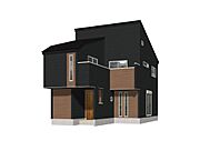 ◆完成予想図。ブラック×木目調のスタイリッシュな外観予定です