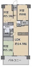 ファインシティ横浜江ヶ崎ルネ 3LDKの間取図画像