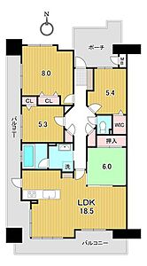 間取り:☆ペット可能+リフォーム済4LDK南西角部屋☆専有面積93.89m2・バルコニー面積27.91m2 間取り:☆ペット可能+リフォーム済4LDK南西角部屋☆専有面積93.89m2・バルコニー面積27.91m2