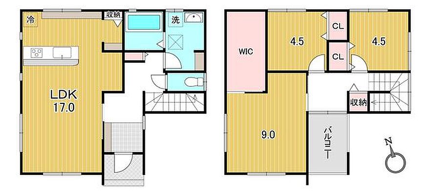 間取り 中古戸建　岡山市東区広谷