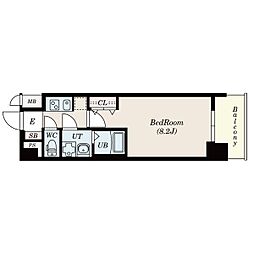 S-RESIDENCE池下西 1Kの間取図画像