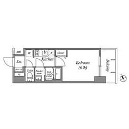 アドバンス名古屋シュテルン 1Kの間取図画像