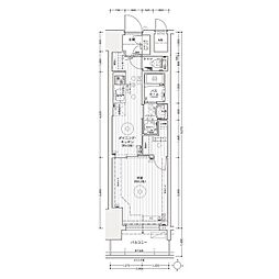 エステムコート名古屋ライブゲート 1DKの間取図画像