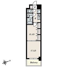 S-RESIDENCE神沢afford 2Kの間取図画像